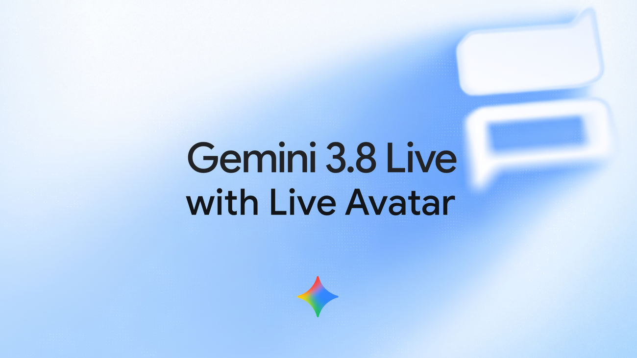 Google官方Gemini 3.8 Live with Live Avatar發布圖。