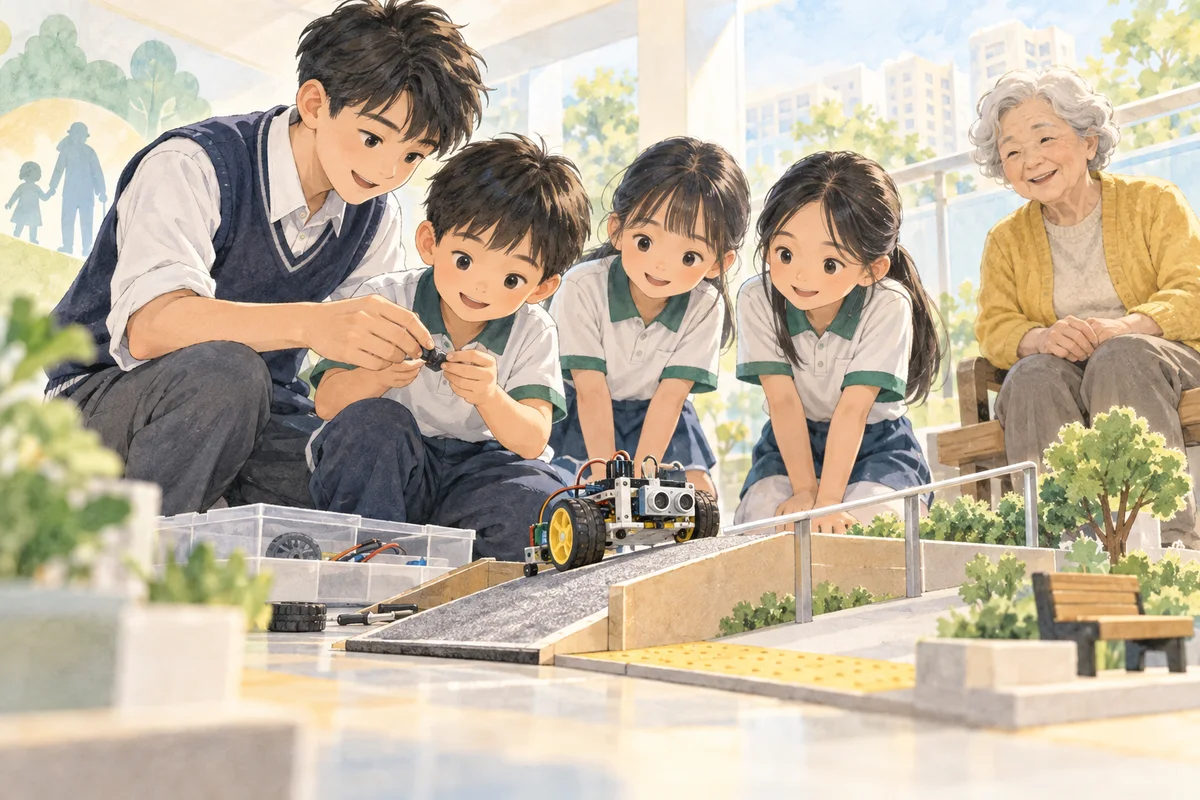 天水圍循道衞理小學：從機械人設計學習同理心的教學示意圖